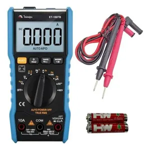 Multímetro Digital ET-1507B True RMS com Função NCV e Display LCD 3 5-6 Dígitos 6000 Contagens Higipack Multímetro Digital ET-1507B True RMS com Função NCV e Display LCD 6000 Contagens Higipack