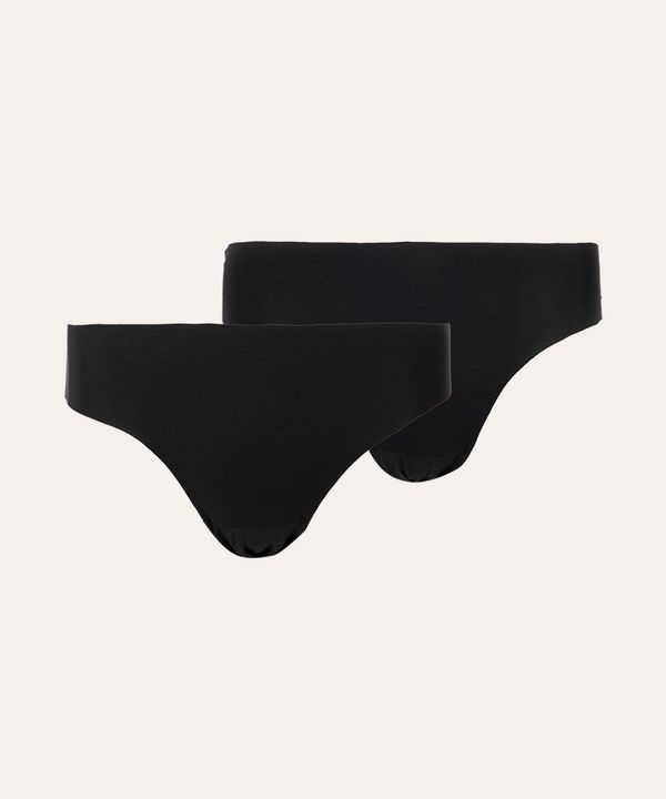 kit de 2 calcinhas biquíni corte a fio preto G