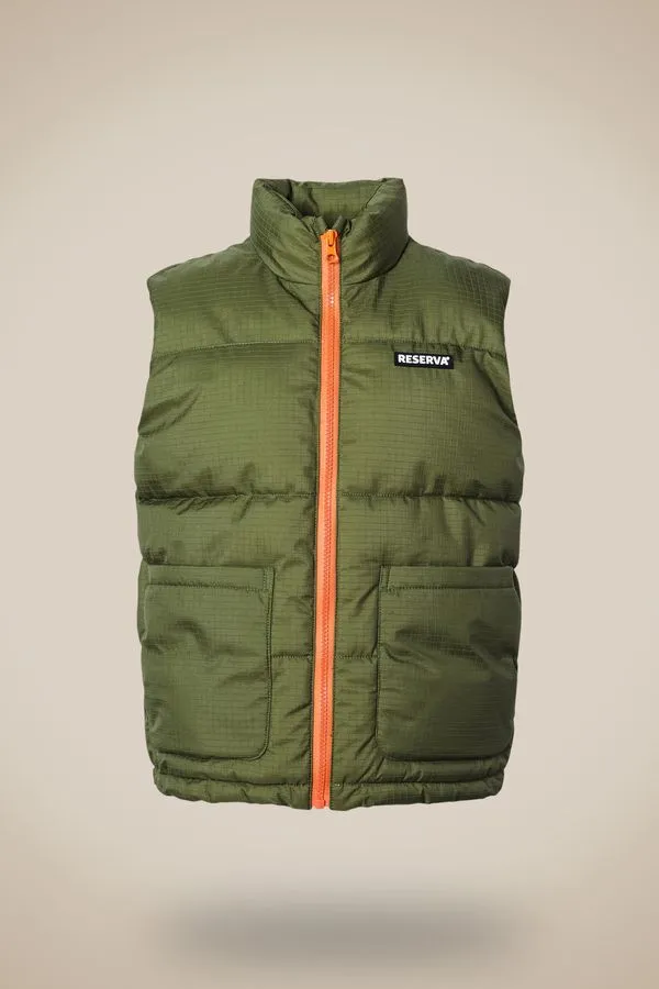 Colete Mini Puffer Verde Musgo - 06
