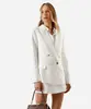 blazer de alfaiataria feminino com viscose off white P