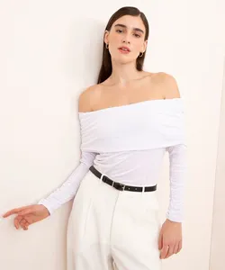 blusa de malha manga longa mindset branco M