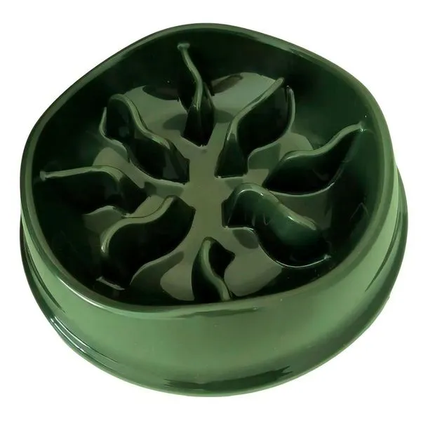 Comedouro Para Pets Lento Interativo Starkpet 550ml Verde Musgo (MP)