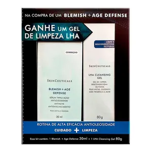 Kit Skinceuticals Serum Anti-idade Blemish + Age Defense 30ml + Gel de Limpeza Lha Cleasing 80g