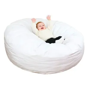 Puff Gigante Cheio Flocos Espuma D26 1M40 X 50 Branco