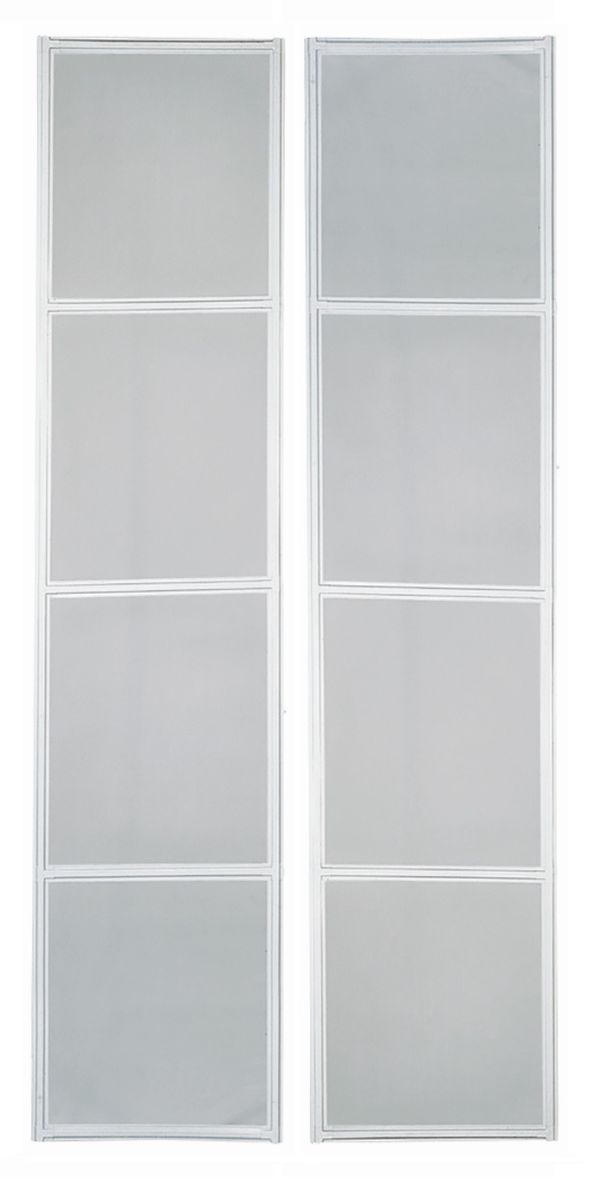 Tela Mosquiteira Porta Multiflex Aço Branco Central 217x200x3,5 Prátika Sasazaki