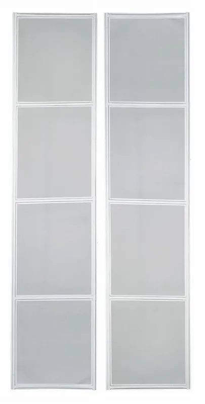Tela Mosquiteira Porta Multiflex Aço Branco Central 217x200x3,5 Prátika Sasazaki