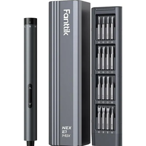 Conjunto Mini Chave de Fenda Fanttik Elétrico 50 Peças 3,7V Preto A-BI