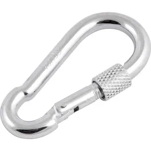 Mosquetão Galvanizado 7x70mm 180kg com Trava Roscada Uso Leve - VONDER