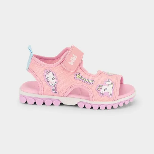 Sandália Infantil Bibi Summer Roller Sport 2.0 Rosa de Unicórnio 26