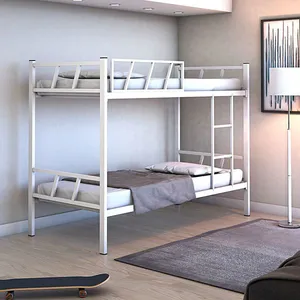 Cama Beliche Bruna Quarto Solteiro Estrutura De Ferro Branco