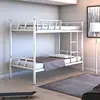 Cama Beliche Bruna Quarto Solteiro Estrutura De Ferro Branco