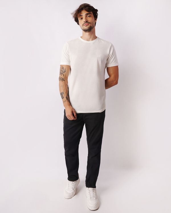 Calça Sarja Masculina Slim Preta 48