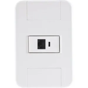 Conj 4x2 1 Tomada Rj45 Cat. 6 Tramontina Tablet Branco