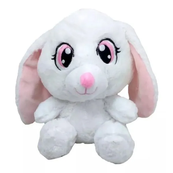 Coelho Pelúcia Branca 24 Cm Altura Coelhinha