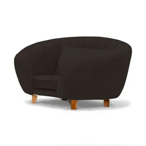 Caminha Mini Poltrona para Pets Loja Sheep Bela para Cães e Gatos Veludo Marrom 43x65x62cm com Almofadinha Caminha Mini Poltrona para Pets Loja Sheep Bela para Cães e Gatos Veludo Marrom 43x65x62cm