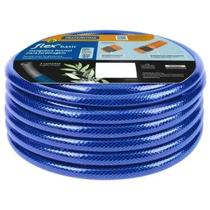 Mangueira para Jardim Tramontina 15 Metros PVC 3 Camadas com Esguicho Regulável Azul 79157150