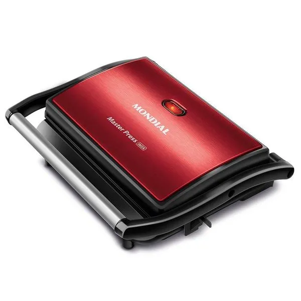Press Grill Red Ceramic Mondial Pg-01-rc Press Grill Red Ceramic Pg-01-rc 220v/60hz Inox Vermelho 220v
