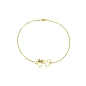 Pulseira Floratta Joias Personalizada Mickey e Miney Folheado em Ouro 18K Dourado Hipoalergênica Níquel Free Feminino Pulseira Floratta Joias Personalizada Mickey e Miney Folheado em Ouro 18K Dourado Hipoalergênica