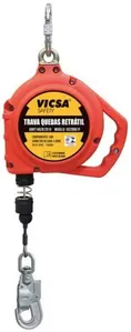Trava queda retrátil cabo de aço galvanizado com 10 m VIC29061P - VICSA