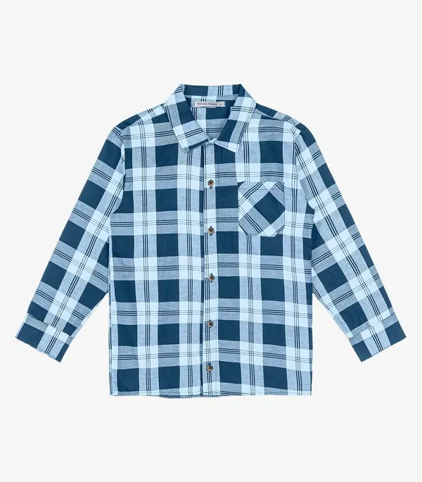 Camisa Infantil Manga Longa Trick Nick Azul 6