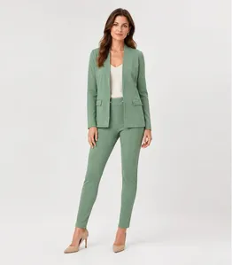 Conjunto Feminino Blazer E Calça Reta Atendencia Verde P