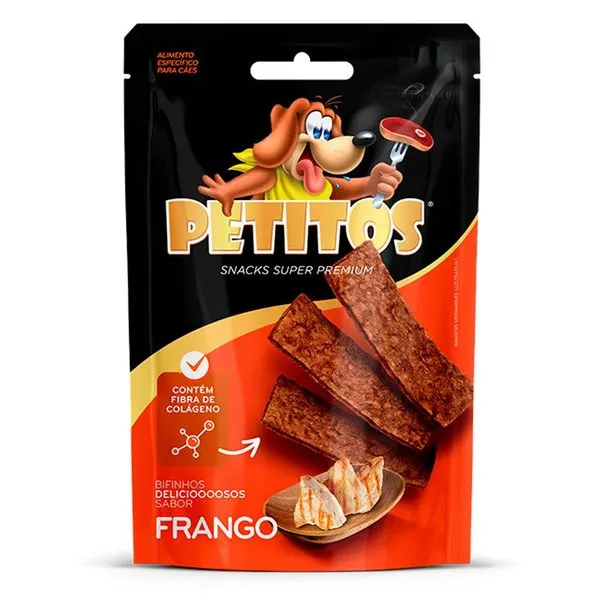 Petisco Bifinho Petitos Para Cães Frango Caixa 20 Unidades 60g (MP)