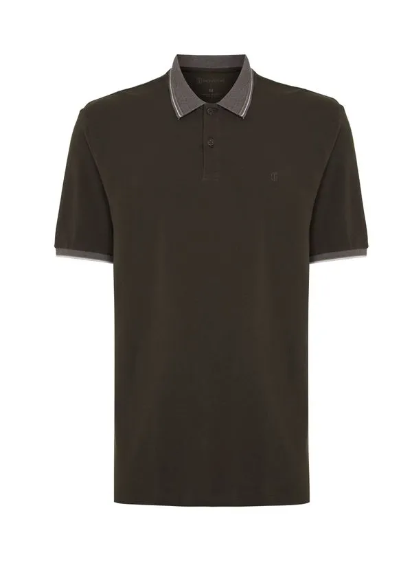 Polo Comfort Fit Piquet Gola Frisos Masculina Individual M