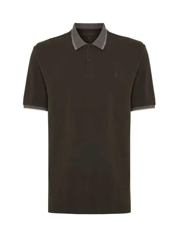 Polo Comfort Fit Piquet Gola Frisos Masculina Individual M