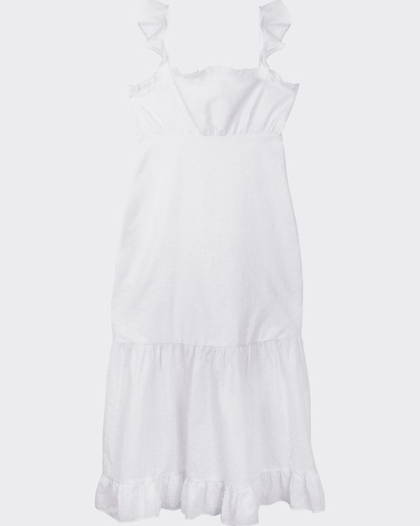 Vestido Midi Feminino Marias Em Algodão Plumetis - ENFIM Branco - P