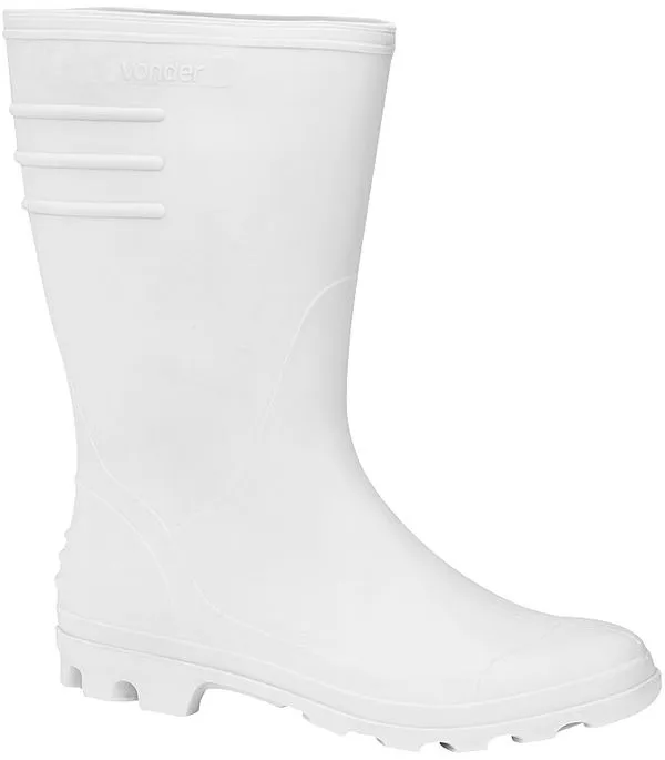 Bota de PVC Cano Médio Branca sem Forro - VONDER Bota de PVC Branca Cano Médio sem Forro 40 - VONDER