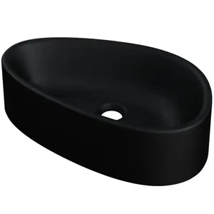 Cuba de Apoio Gota Para Banheiro Lavabo C01 BG43W Preto Matte Fosca - Lyam