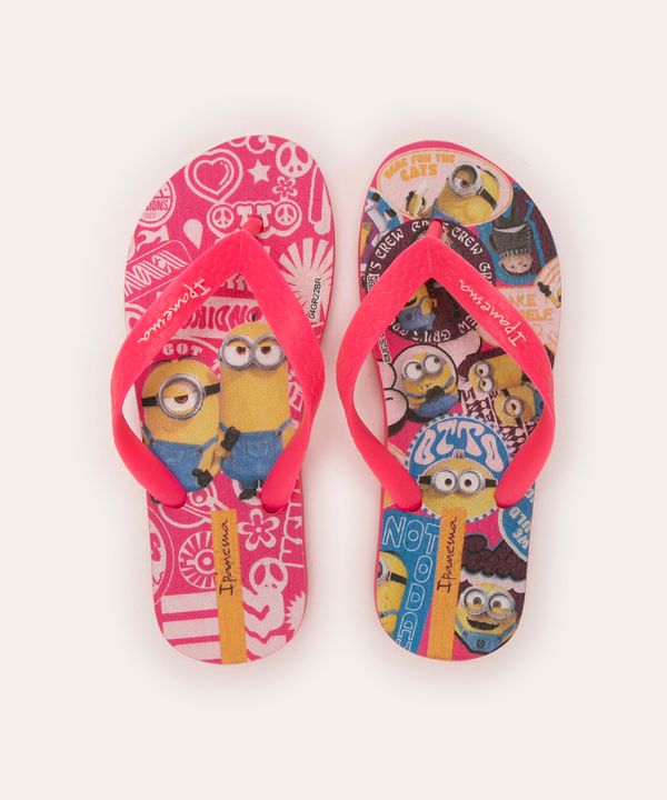 chinelo infantil minions ipanema rosa 23-24