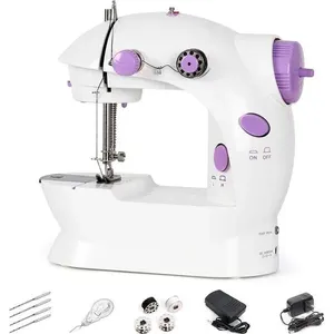 Máquina de Costura Portátil Draik SM-202A Doméstica Mini com Pedal e Fonte de Energia Bivolt Máquina De Costura Portátil Bivolt Countertech