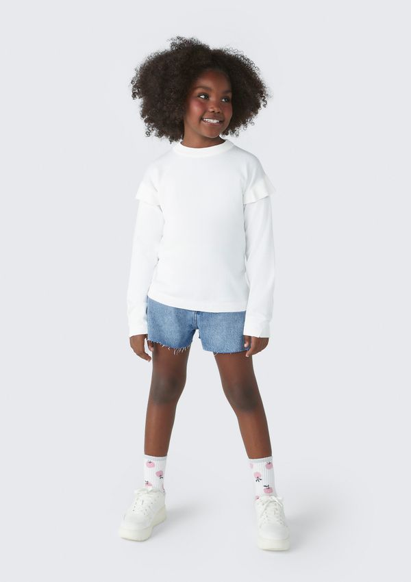 Shorts Jeans Infantil Menina Tradicional - Azul 006