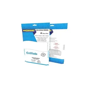 Papel Autoadesivo A4 70g Etiqueta para Impressão Jato de Tinta Secagem Rápida 100 Folhas Branco Papel Autoadesivo A4 70g Etiqueta para Impressão Ink Jet 100 Folhas Secagem Rápida Branco