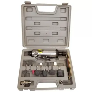 Mini Esmeril de Ar 8NJ com Maleta 14 Peças e 10 Acessórios para Acabamento EDA Profissional Mini Esmeril de Ar 8NJ com Maleta 14 Peças e Acessórios para Acabamento EDA Profissional