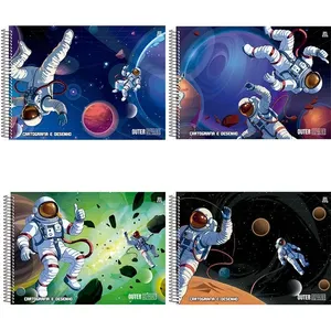 Caderno Cartografia Outer Space 60 Folhas Sortido - Animativa