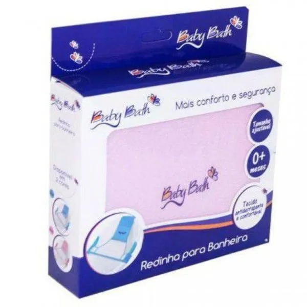 Redinha Para Banheira Rosa Baby Bath