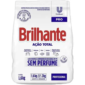 Sabão Em Pó Brilhante Sem Perfume 1,6kg
