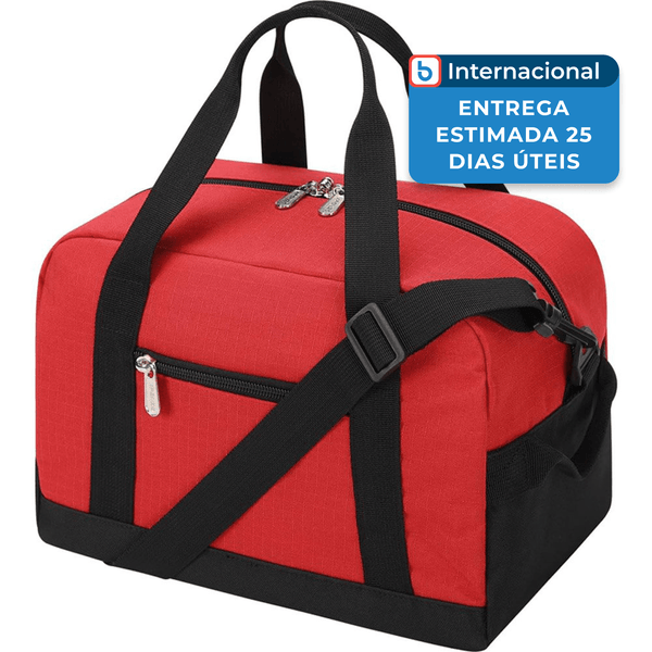 Bolsa Esportiva Unissex Para Viagem Apenze Vermelho/Preto A-MBI