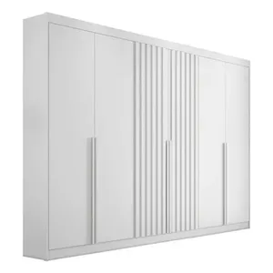 Guarda-roupa Casal Ripado 6 Portas Siena-branco Bianchi