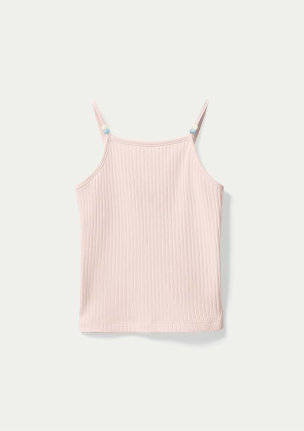 Regata Infantil Menina Alça de Miçangas - Rosa 004