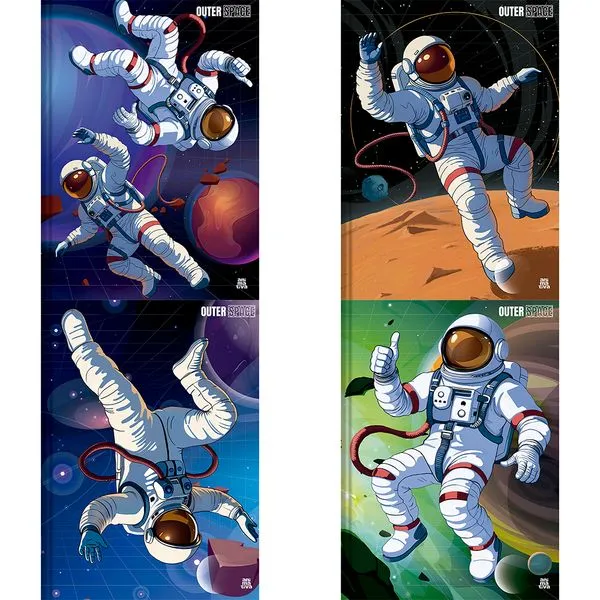 Caderno Universitário Brochura Outer Space 80 Folhas Sortido - Animativa