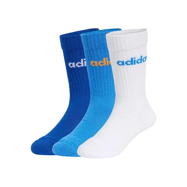 Meia adidas Linear Crew 3 Pares Infantil - PP