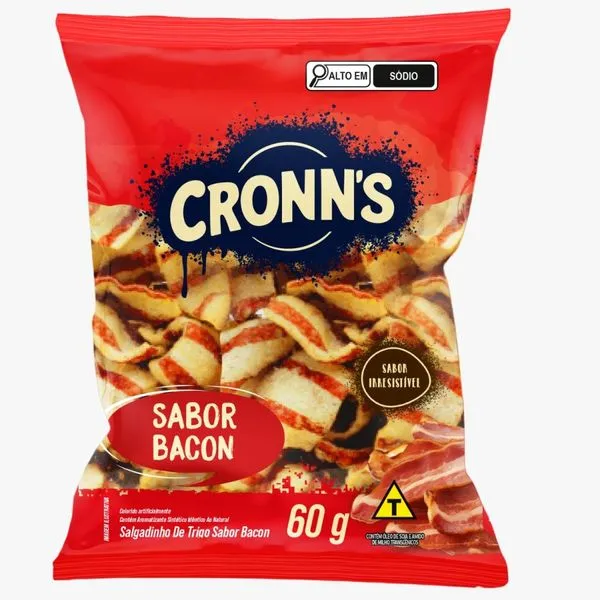 Salgadinho Pururuca Cronns Sabor Bacon 60g