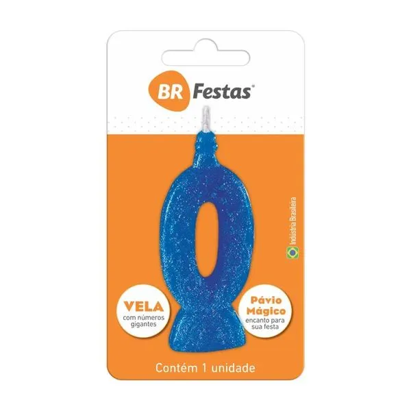 VELA BR FESTAS SUPER N°0 AZUL