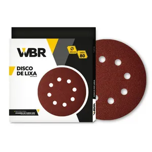 Disco de Lixa 225mm com 8 Furos Grão 80 - 10 Unidades WBR Disco de Lixa 225mm 8 Furos Grão 80 (10 Unidades) WBR