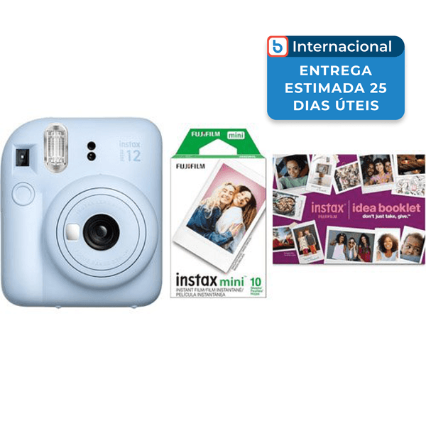 Câmera Fujifilm Instax Mini 12 Com 10 Folhas Azul A-MBI