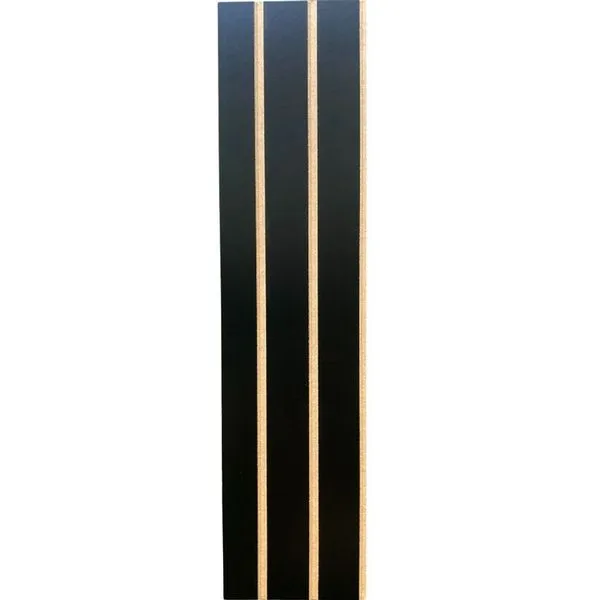 Kit 20 Ripas Autocolante MDF Revestimento Ripado para Paredes com Acabamento Tridimensional Preto OEM Ripas Autocolante MDF Kit 20 para Revestimento de Paredes com Efeito Tridimensional Preto OEM