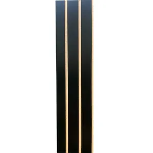 Kit 20 Ripas Autocolante MDF Revestimento Ripado para Paredes com Acabamento Tridimensional Preto OEM Ripas Autocolante MDF Kit 20 para Revestimento de Paredes com Efeito Tridimensional Preto OEM